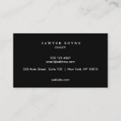 Carte De Visite Simple coiffeur Barber Ciseaux Logo Blanc (Dos)