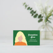 Carte de visite simple coiffeur moderne coloré (Debout devant)