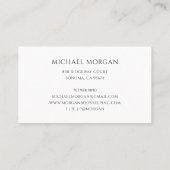 Carte De Visite Simple comptable de script moderne d'affaires (Dos)