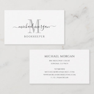Carte De Visite Simple comptable de script moderne d'affaires