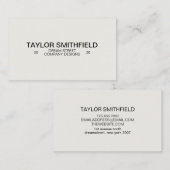 Carte De Visite Simple Concepteur minimal moderne (Devant / Derrière)