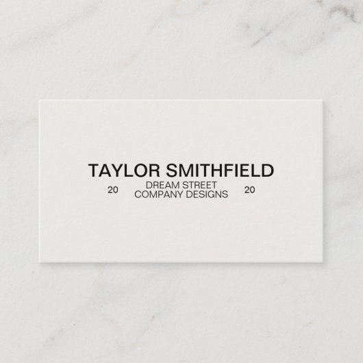 Carte De Visite Simple Concepteur minimal moderne (Devant)