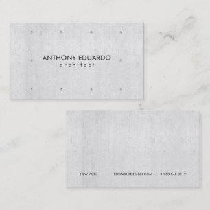 Carte De Visite Simple concret gris moderne professionnel