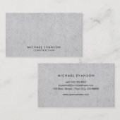 Carte De Visite Simple Concrete Look Construction Professional (Devant / Derrière)