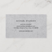 Carte De Visite Simple Concrete Look Construction Professional (Dos)