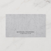 Carte De Visite Simple Concrete Look Construction Professional (Devant)