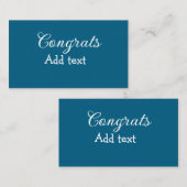 Carte De Visite Simple congratulation graduation add your (Devant / Derrière)
