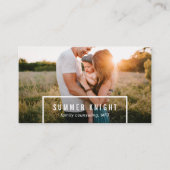 Carte De Visite Simple conseiller en photo Mariage Thérapeute de f (Devant)