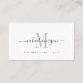 Carte De Visite Simple consultant en entreprise moderne Script Ent (Devant)
