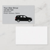 Carte De Visite Simple Cool Uber Driver SUV Business Cards (Devant / Derrière)