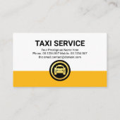 Carte De Visite Simple couche de service de taxi jaune (Dos)