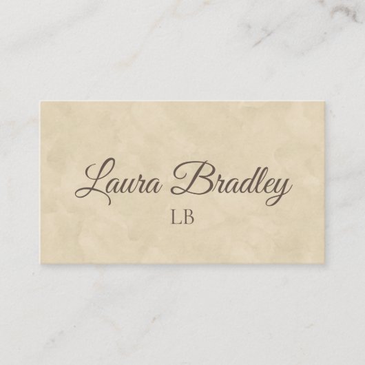 Carte de visite simple couleur beige (Devant)