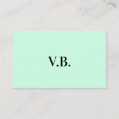 Carte De Visite Simple couleur unie ajouter nom texte monogramme (Dos)