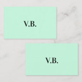Carte De Visite Simple couleur unie ajouter nom texte monogramme (Devant / Derrière)