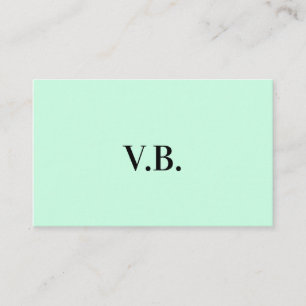 Carte De Visite Simple couleur unie ajouter nom texte monogramme