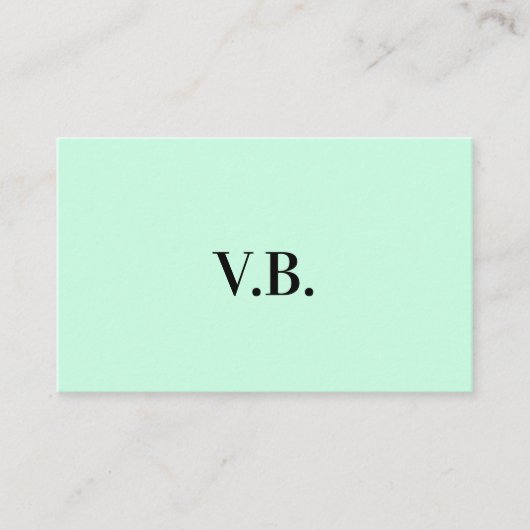 Carte De Visite Simple couleur unie ajouter nom texte monogramme (Devant)
