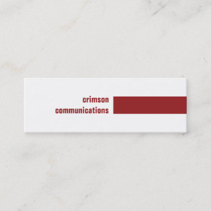 Carte de visite simple cramoisi