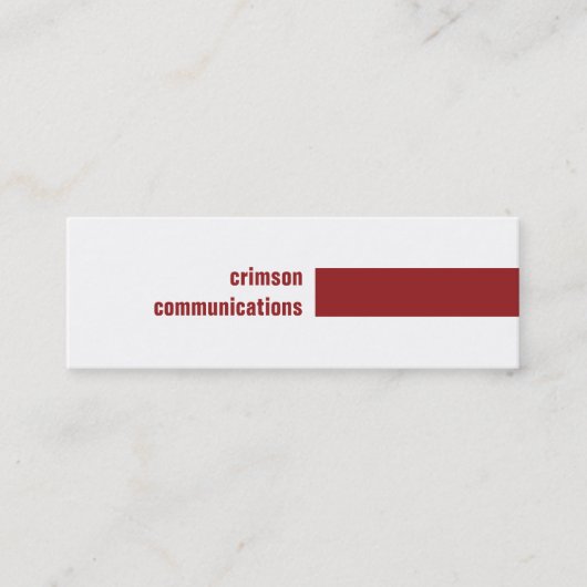 Carte de visite simple cramoisi (Devant)