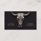 Carte De Visite Simple crâne de vache rustique Sud-Ouest Ouest (Dos)