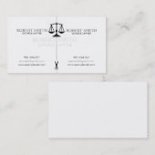 Carte de visite simple créatif d'avocat spécialisé (Devant / Derrière)