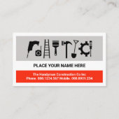 Carte De Visite Simple Creative Grey Rooftop Building Placard  (Dos)