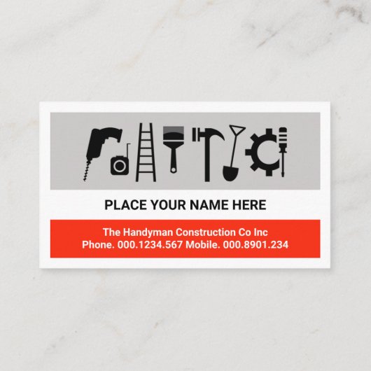 Carte De Visite Simple Creative Grey Rooftop Building Placard  (Dos)