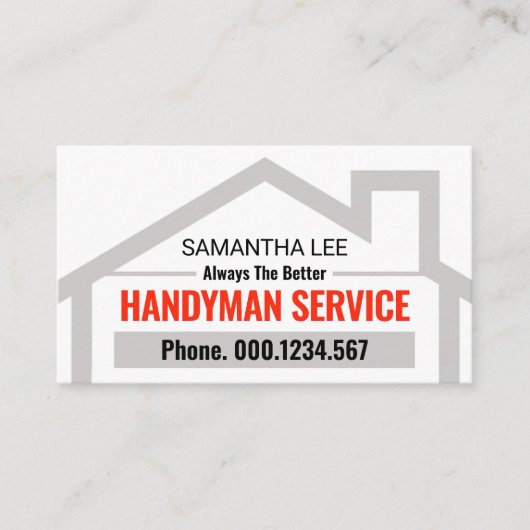 Carte De Visite Simple Creative Grey Rooftop Building Placard  (Devant)