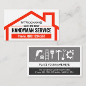 Carte De Visite Simple Creative Red Roof Building Placard  (Devant / Derrière)