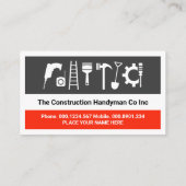 Carte De Visite Simple Creative Rooftop Handyman Building (Dos)