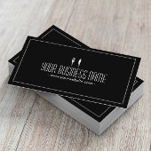 Carte de visite simple, cuisine simple et foncée