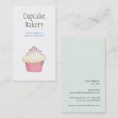 Carte De Visite Simple Cupcake Boulangerie Pâtisserie Chef Restaur (Devant / Derrière)