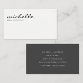 Carte De Visite Simple Cursif | Professionnel (Devant / Derrière)