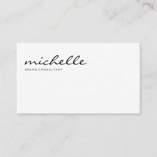 Carte De Visite Simple Cursif | Professionnel (Devant)