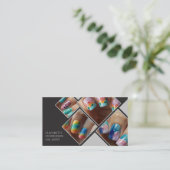 Carte De Visite Simple Custom Nail Artist Beauté Chic Glam (Debout devant)
