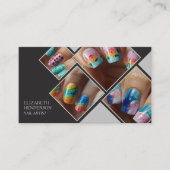 Carte De Visite Simple Custom Nail Artist Beauté Chic Glam (Devant)