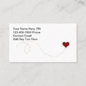 Carte De Visite Simple Cute Registered Nurse Medical (Devant)