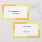 Carte De Visite Simple Cute Yellow Orange Dot Check Pattern Backgr (Devant / Derrière)