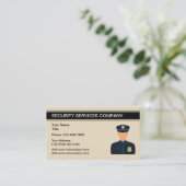 Carte de visite simple d'agent de sécurité (Debout devant)