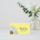 Carte De Visite Simple Daisy Botanique Pays Jaune (Debout devant)