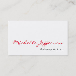 Carte de visite simple d'artiste en maquillage cal