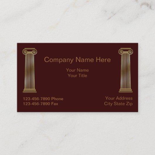 Carte de visite simple d'avocat (Devant)