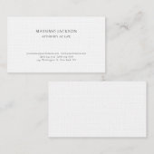 Carte de visite simple d'avocat unique (Devant / Derrière)