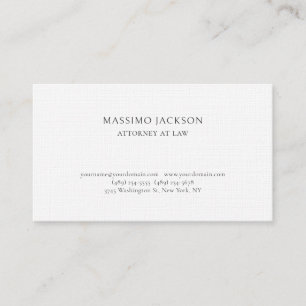 Carte de visite simple d'avocat unique