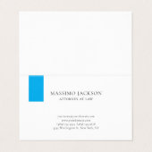 Carte de visite simple d'avocat unique (Extérieur déplié)