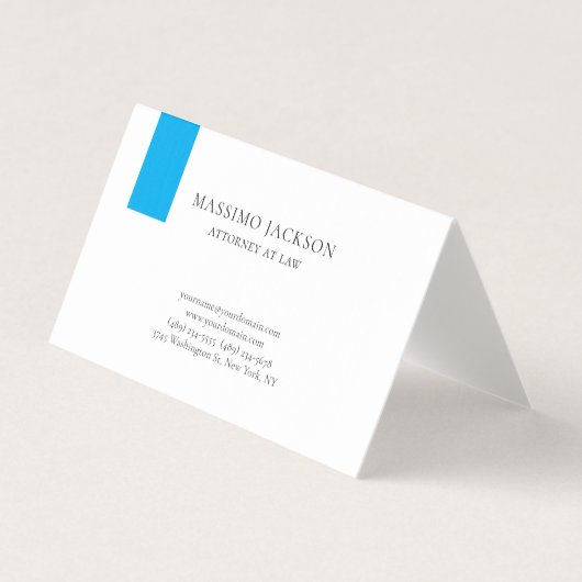 Carte de visite simple d'avocat unique (Devant)