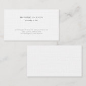Carte de visite simple d'avocat unique (Devant / Derrière)
