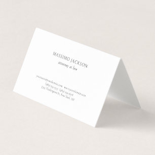 Carte de visite simple d'avocat unique