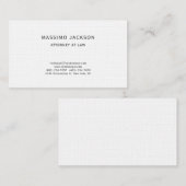 Carte de visite simple d'avocat unique (Devant / Derrière)