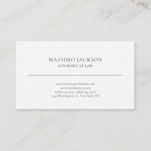 Carte de visite simple d'avocat unique