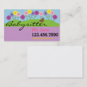 Carte de visite simple de bonne d'enfants de (Devant / Derrière)